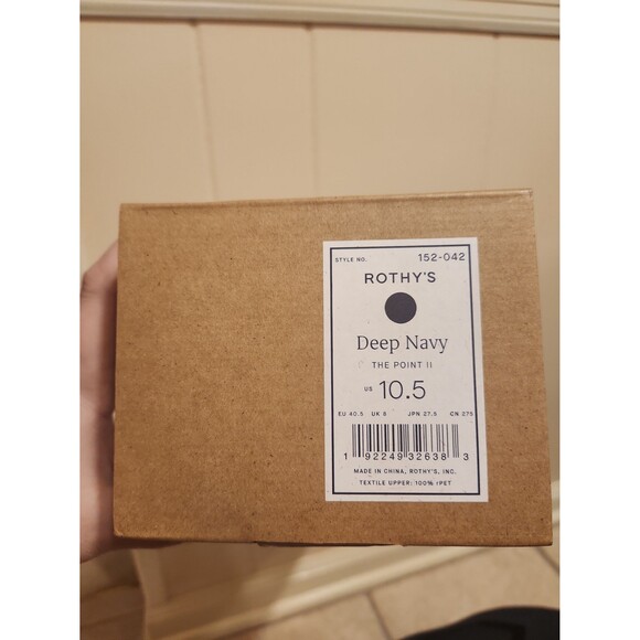 Rothy's "The Point" Flats in Deep Navy Blue w/ Camo Soles Size 10.5 - Picture 10 of 11